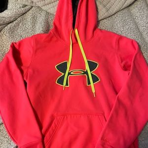 Neon pink under armor hoodie